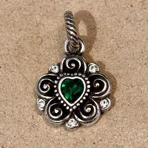 🆕Listing! 🆕 Brighton May Birthstone charm Emerald green crystal heart Retired
